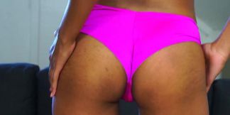 Ebony Tgirl Alina Ali gets herself off with a vibrator