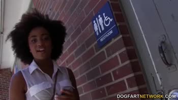 Ivy Sherwood's Ebony Gloryhole Blowjob