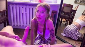 Asked My Friend to Check How I Give a Blowjob