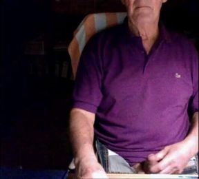 Grandpa Strokes His Small Cock