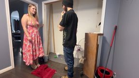 Cheating Wife Creampied by the Handyman