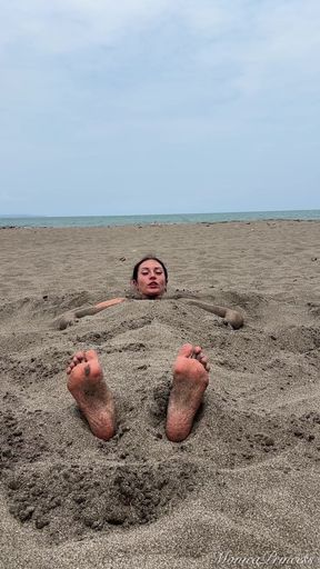 Buried in the Sand & Beach Yoga - Double the Show