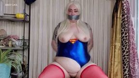 BBW Supergirl Bound & Made to Cum Twice *HD