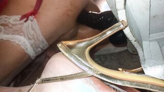 Big black cock fake penis gives me a fucking