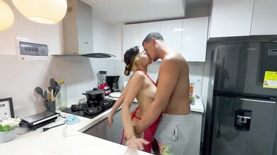 I can't resist seeing my big ass naked Latina stepsister cleaning up so I give her a hard fuck.