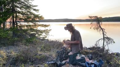 Love at a Lake in the Sunset - RosySky - 4K 30fps