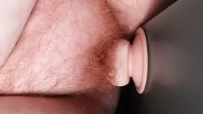 Trans boy fucking himself with suction cup dildo deep inside his pussy