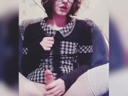 Crossdresser Hattabi4ik Fapping Sweet Dick And Gold Rain (Self Pissing) Femboy Fetish