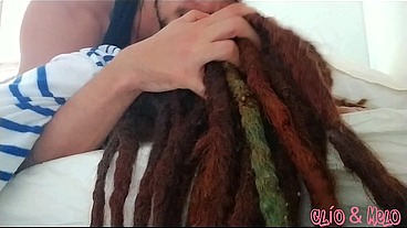 Dreadhead Clio receives hard morning anal