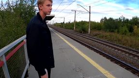 Extreme Masturbation at the Station