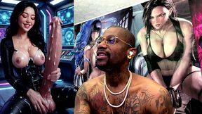 transgender anti-piracy crime squad jerking off her hard cum filled girl cock, ai generated