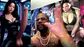 transgender anti-piracy crime squad jerking off her hard cum filled girl cock, ai generated