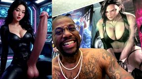 transgender anti-piracy crime squad jerking off her hard cum filled girl cock, ai generated