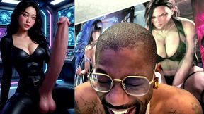 transgender anti-piracy crime squad jerking off her hard cum filled girl cock, ai generated