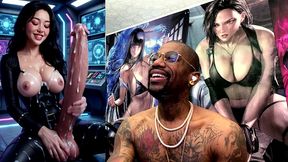 transgender anti-piracy crime squad jerking off her hard cum filled girl cock, ai generated