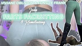 Jean Farts Facesitting & Humiliating 4k