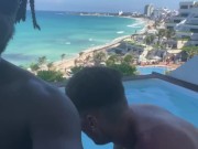 Risky Outdoor Pool Hardcore Raw Fuck. Hung BBC Fucks Twink In Public