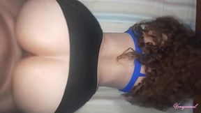 Curly Redhead PAWG in Black Leggings Gets Her Tight Ass Pounded Raw Doggystyle POV