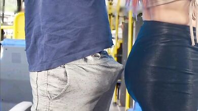 POV On The Bus Filled With Creampie Cum Dripping Down Hairy Red
