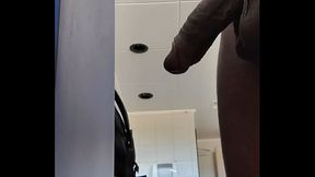 Quase levei um flagra exibindo meu pau no banheiro do trabalho