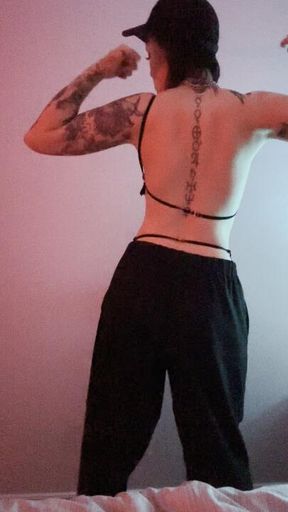 Short and sweet little strip tease