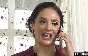 Petite teen slut Jaye Summers deepthroats and rides her best friends dad