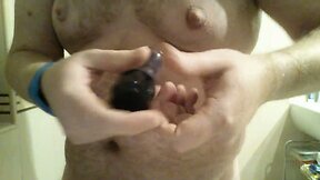 Nipple play and cum show
