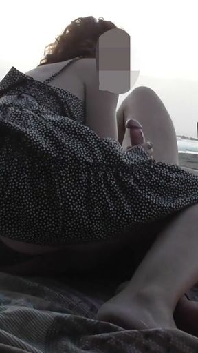 Record for the cuckold how I suck cock on the public beach in front of everyone - Interrupted by the police&hellip;   Clip 1