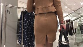 suede skirt suit