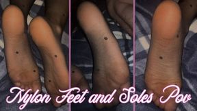HD | Nylon Feet & Soles POV close up | Mia Delane