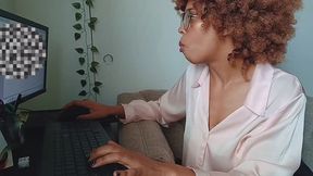 TheeMistressFox Fly on the Wall ASMR Typing with Bubble Gum Control