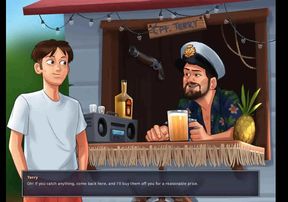 Summertime saga: guy caught two lesbians having sex ep 146