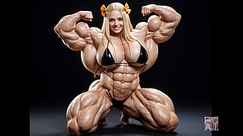 Abigail&#039_s EXPLOSIVE muscle growth! Pump Factory: FMG AI animation video