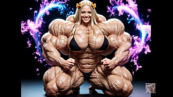 Abigail&#039_s EXPLOSIVE muscle growth! Pump Factory: FMG AI animation video