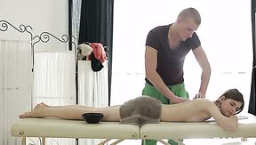 Madelyn is a sweet girl who gets analfucked right during the oily massage