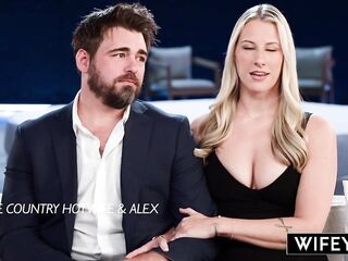 WIFEY BBC Hungry Golden-haired Country Hotwife Gets Dicked Down Hard In Front Of Hubby