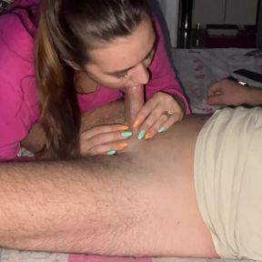 Blowjob in the morning and cum in mouth. Deepthroat