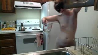 Juicy Babe with Squeezable Cheeks Squeezes Some OJ! Naked in the Kitchen Episode 30
