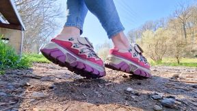 Barfuß in ultra seltenen Gordonjack Plateau Clogs