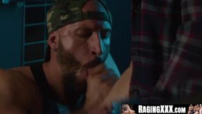 RagingXXX.com - Young Travis Connor barebacked by muscle Jock Tony's big cock