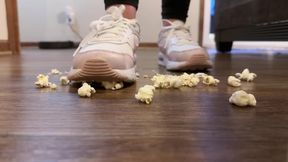 European Beauty (19) Crushes Popcorn in Pink Nike Sneakers