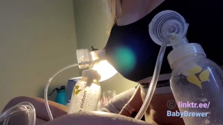 Milky MILF BabyBrewer Amateur Breast Pumping Lactation