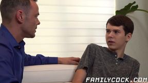 I disciplined my blabbermouth stepkid Dakota Lovell by thrusting my cock in his mouth