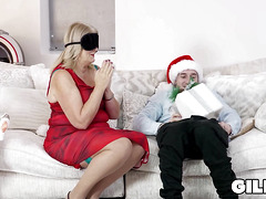 GILFAF- Cassandra UK Unwraps Dick for Xmas Creampie