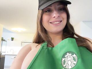 Facefucking, Deep Throat, Pussy Licking And Rough Sex With The Big Ass Barista And Her Big Bazookas - Luna Doll