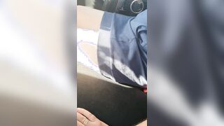 Step sister took 30 seconds to make mature step brother Cum into Front Vehicle Seat on her snatch