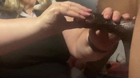 Married Blonde Slut Wife Worships Rasta Man BBC Lovers Cock