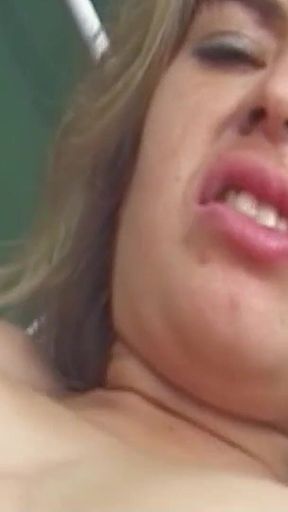 Hot Big Titted MILF Gets a Shemales Cock in Her Hairy Pussy
