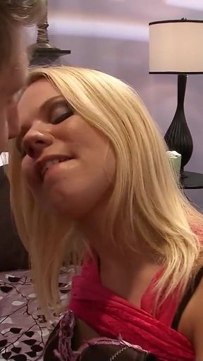 Key moment from &quot;Huge Cock Classmate Boy seduce Small Tits Blonde Teen to Fuck during Homework&quot;