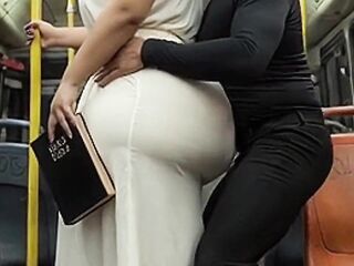 "Religious big beautiful woman in Lengthy Costume Gets Butt Teased During the time that Holding Bible"